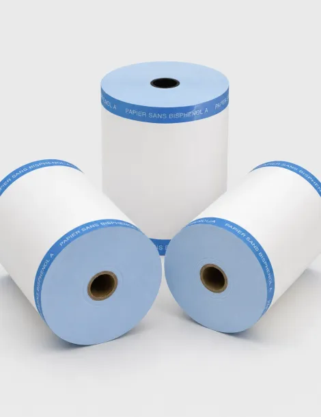 80x70x12 thermique liseret bleu. Les 50. Sans bisphénol A