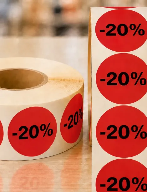 Etiquette rouge -20%  Ø 40. Les 1000