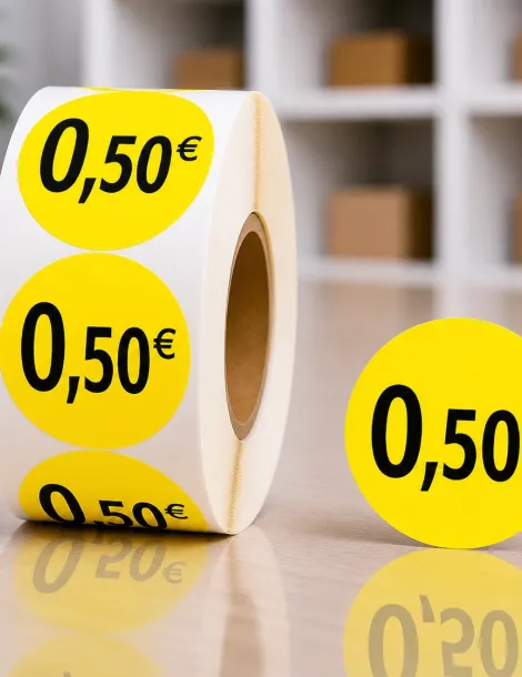 Etiquette 0.50€ Ø 36. Les 1000