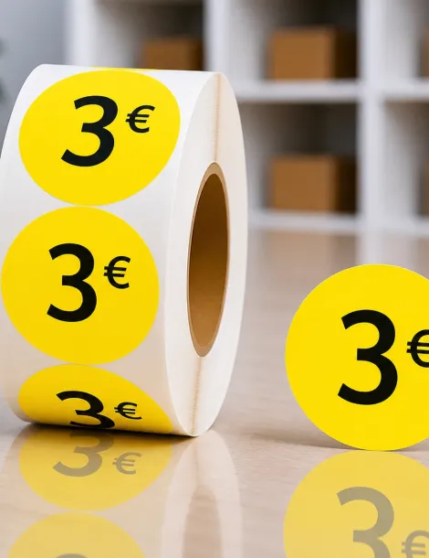 Etiquette 3€ Ø 36. Les 1000