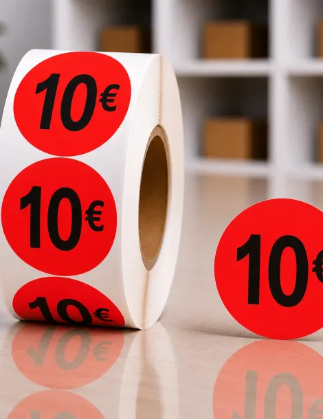 Etiquette 10€ Ø 40. Les 1000