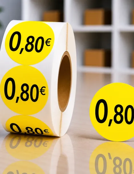 Etiquette 0.80€ Ø 36. Les 1000