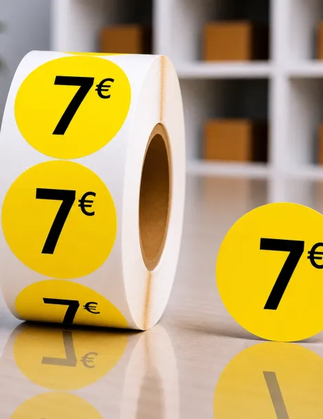 Etiquette 7€ Ø 36. Les 1000
