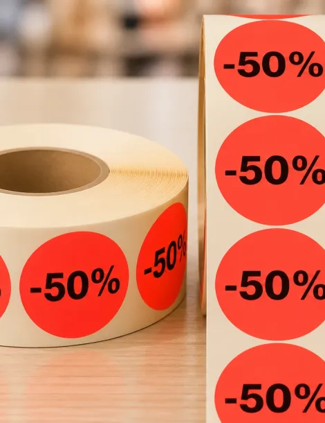 Etiquette -50% .Ø 40.. Les 1000