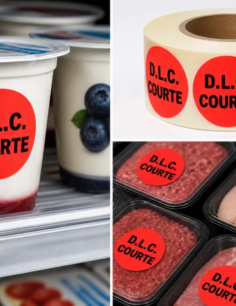 Etiquette DLC Courte  Ø40. Les 1000