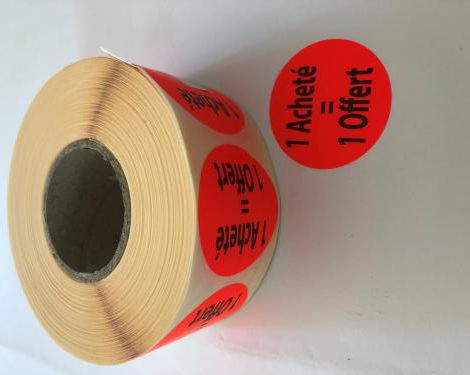 1000 pièces-2 rouleaux d'étiquettes autocollantes rondes transparentes de  25 mm (1″) étiquettes pour emballage - DIAYTAR SÉNÉGAL