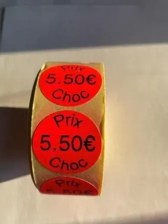 Etiquette 5.50€ Ø 40. Les 1000