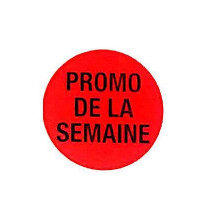 Etiquette Promo semaine Ø 40. Les 1000