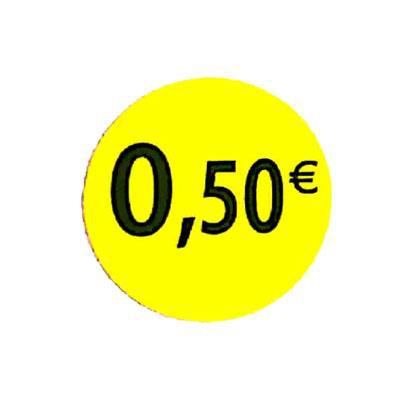 Etiquette 0.50€ Ø 36. Les 1000