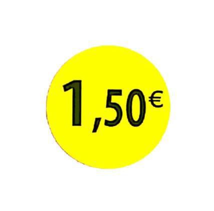 Etiquette 1.50€ Ø 36. Les 1000