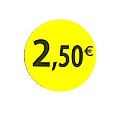 Etiquette 2.50€  Ø 36. Les 1000