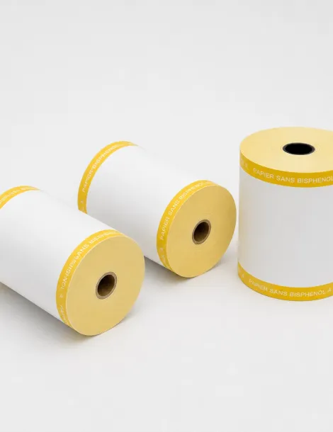 80x70x12 thermique jaune. Les 50; Sans bisphénol A